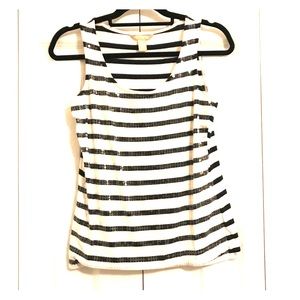 Banana Republic Navy and white tank